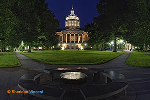 Rush Rhees and Meridian Bench by Sheridan Vincent