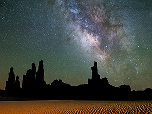 Monument Valley Milky Way by Dick Bennett