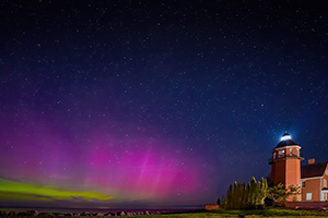 Braddock Bay Lighthouse by Mike Dorofy